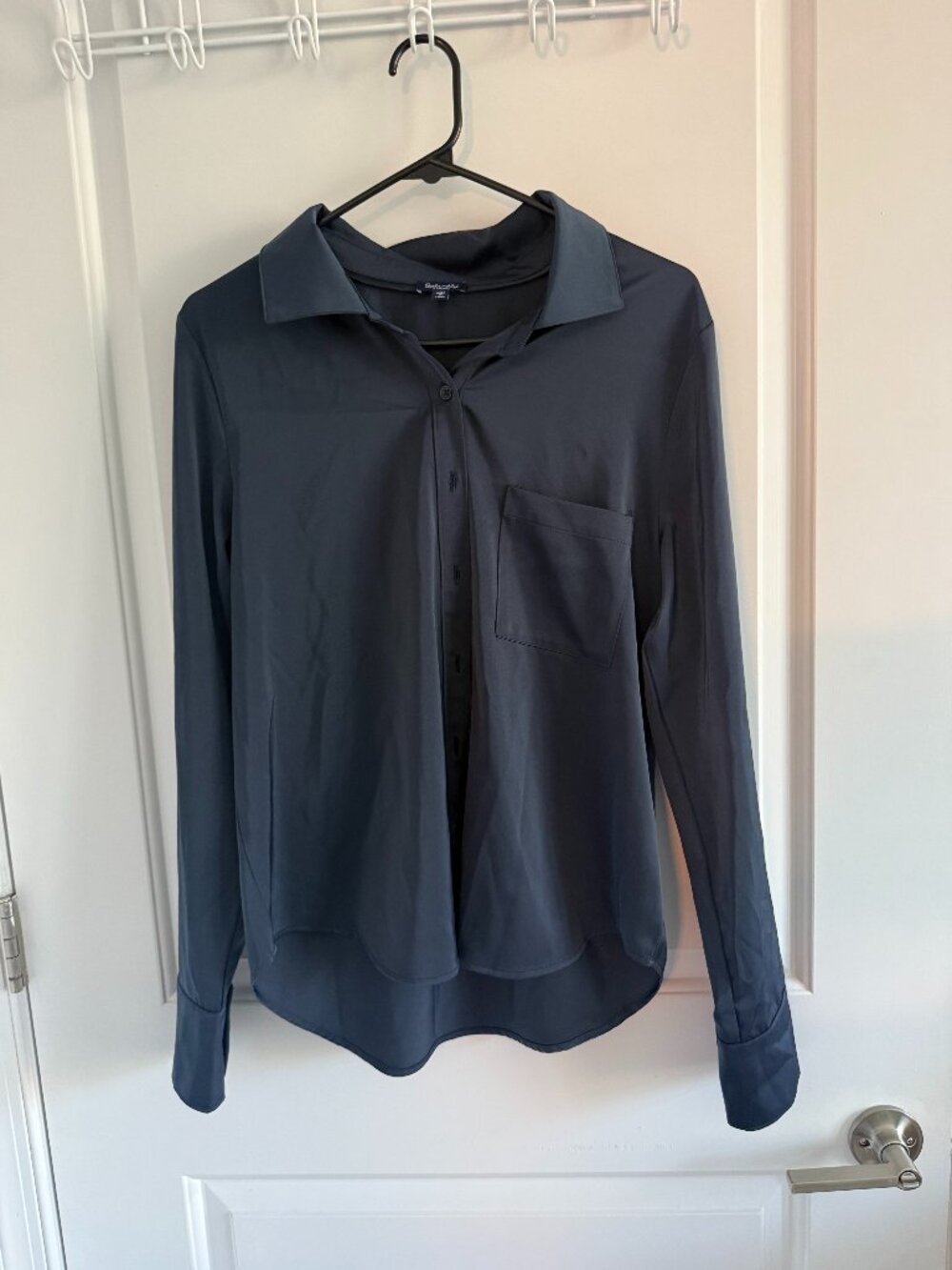 Splendid Long Sleeve Button-Front Blouse – Women's XS – Navy